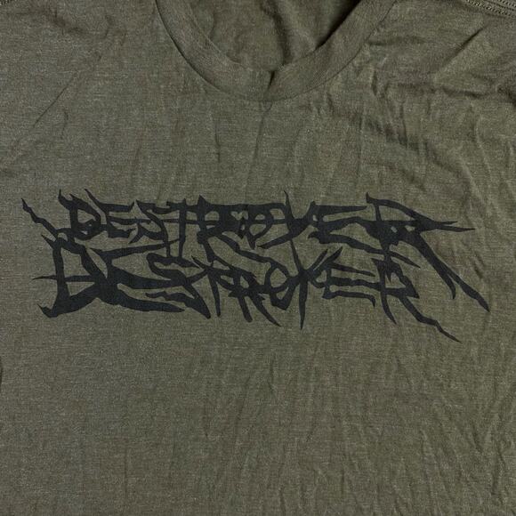 Destroyer Destroyer Band Shirt Green Medium Wax Vessel Metalcore Grindcore Math - Picture 2 of 4